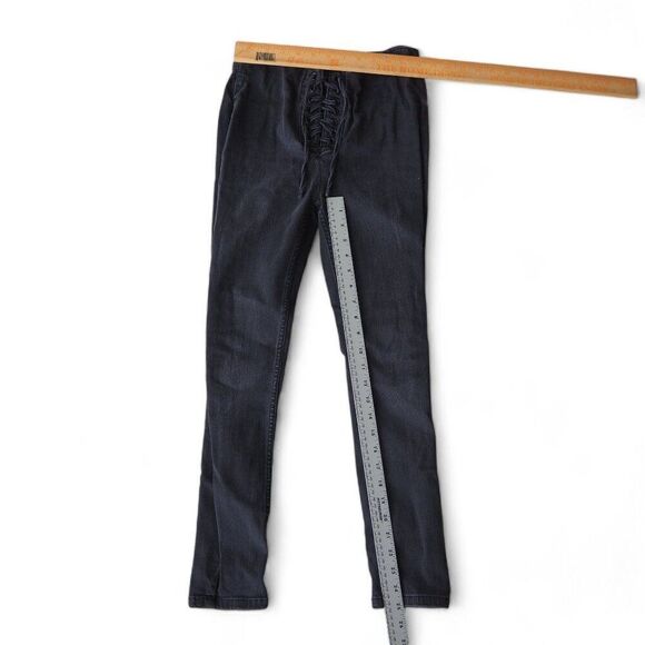 Free People High Rise Distressed Black Skinny Jeans Women's 27 - Picture 5 of 11
